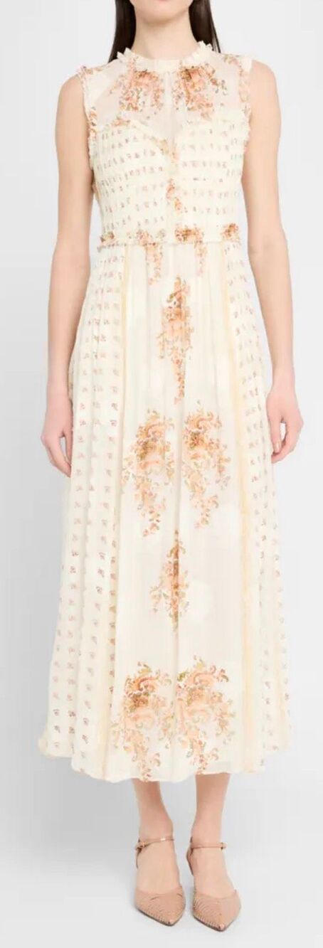 Ulla Johnson Kasia Sleeveless Floral Silk Midi Dress New with Tags Size 8 - Picture 4 of 10